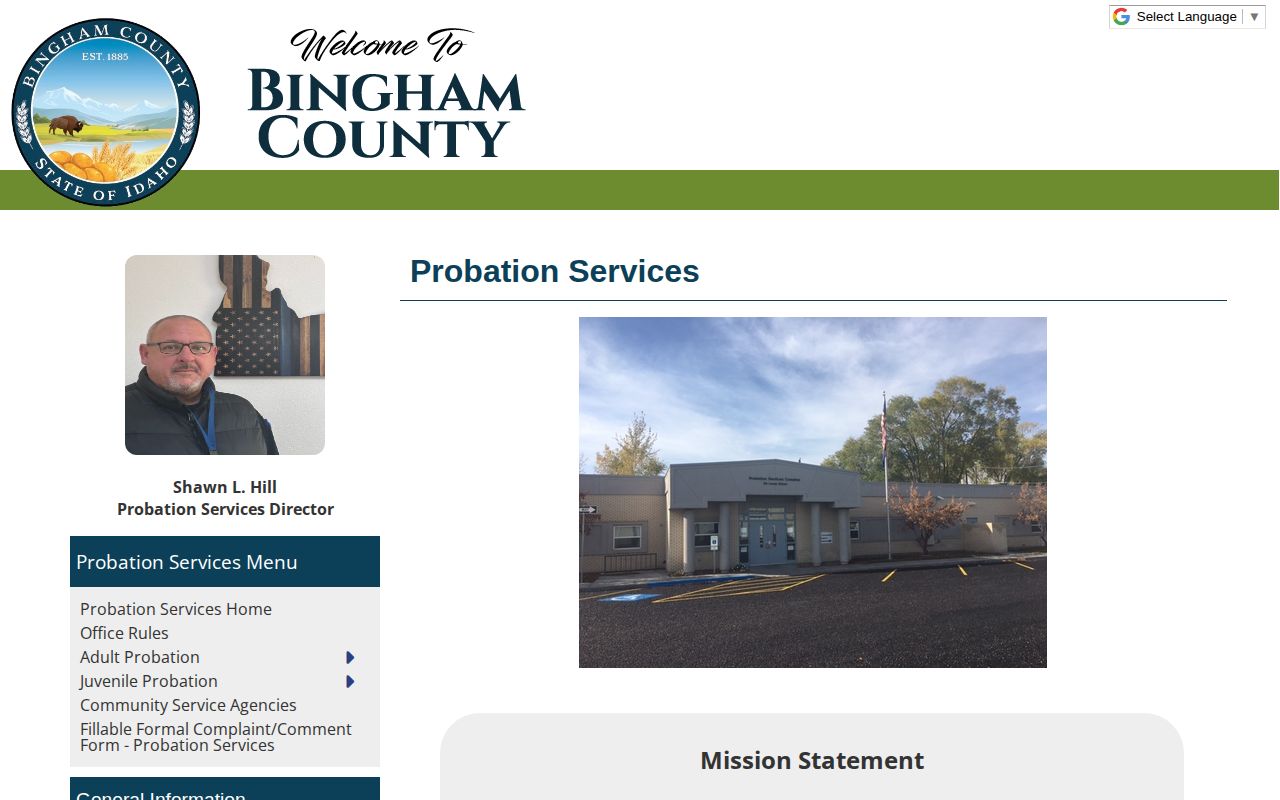 Bingham County probation office supervision limits